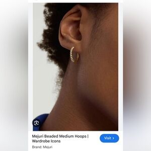 IN SEARCH OF: Mejuri medium beaded hoops, 14k gold